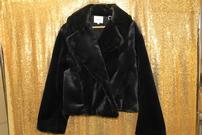 Vince Black Faux Fur Jacket 202//135