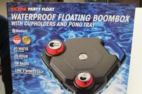 Waterproof Floating Boombox with Cup Holders and Pong Tray 202//135