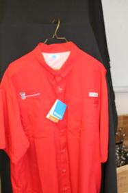 UA Men's Red Columbia Shirt (size XL) 187//280