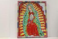 Framed Painting of Madonna in Red Dress from St. Joe's 202//135