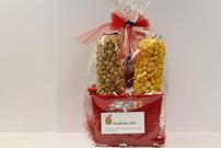 Red Basket with Popcorn, Candy, and UA Spirit Bracelet Set 202//135