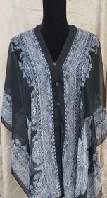 Black Overlay with Paisley Print 152//280