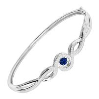Blue Sapphire Diamond Accent Bracelet 202//202