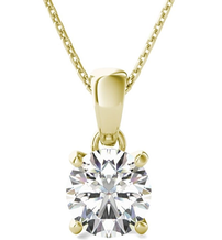 14k Yellow Gold 1 Carat Lab Created Diamond Solitaire Necklace 202//218
