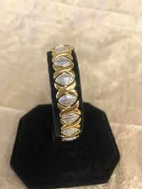 14k Yellow Gold Diamond Accent Twist Bracelet 202//269