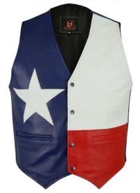 Leather Vest with Texas Flag 202//278