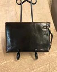 Handpicked from Florence Italy Dark Chocolate Leather Tablet Bag 202//255