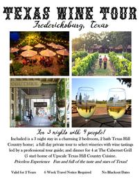 Texas Wine Tour for 4 People for 3 Nights 202//261