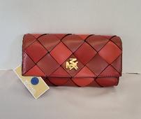 Michael Kors woven red leather clutch/shoulder purse 202//170