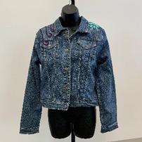 Alma Soul embroidered denim jacket,size L 202//202