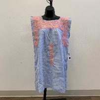 J. Marie blue gingham w/pink embroidery Mexican shift dress, size M 202//202