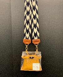 Sparks & Brags woven strap & clear handbag in Jesuit colors 202//249