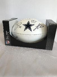Autographed Dallas Cowboys full-size football 202//269