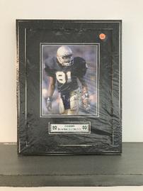 Notre Dame photo signed by Tim Brown, Framed 14