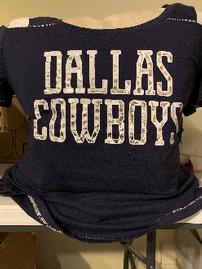 Dallas Cowboys women's navy t-shirt, size L 202//269