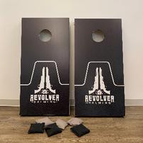 Revolver Brewery corn hole board set 202//202