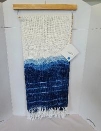 Envogue throw blanket in navy,blue & white 202//261
