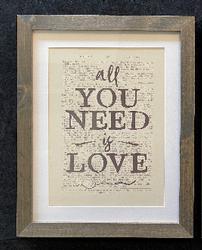 All You Need is Love