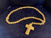 Large decorative pottery rosary 202//152