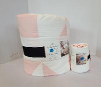 Hearth & Hand twin quilt and sham set,in pink/white 202//173