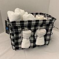 Peacock Alley towel set w/small basket 202//202