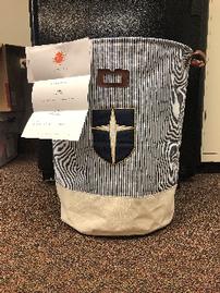 Laundry hamper w/Jesuit shield & $100 Sunshine Dry Cleaners gift card 202//269