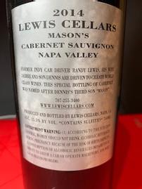 3 bottles 2014 Lewis Cellars Mason's Cabernet Sauvignon Napa Valley 202//269