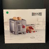 Wolf stainless two-slice gourmet toaster with extra wide slots 202//202