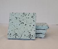 Set of 4 blue terrazzo marble coasters 202//171