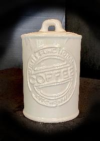 The Old Pottery Co. ceramic whitecoffee canister, 5