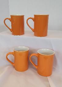 Set of 4 Price & Kensington mugs in tangerine color 202//280