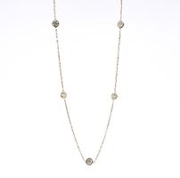 Lisa Nik 18K yellow gold sparkle Diamonds-By-The-Yard chain necklace 202//200