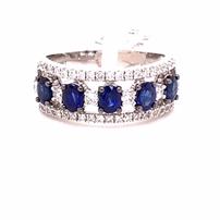 18K White gold sapphire & diamond ring 202//202