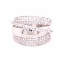 14K white gold ring set w/1.13 CT of diamonds 202//202