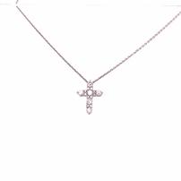 18K white gold diamond cross pendant 202//202