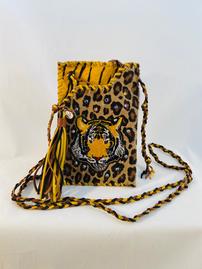 Gold Tiger Leopard Print Essentials Purse
