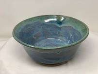 Variegated blue and green serving bowl 202//152