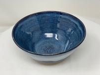 Tri-toned blue soup bowl 202//152