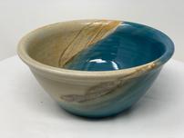 Ocean and sand (blue and tan) soup bowl 202//152
