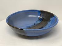 Blue and chocolate shallow bowl 202//152