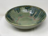 Haunted forest ceramic bowl with hints of red and blue 202//152