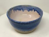 White and glacial blue bowl with icicle pattern 202//152
