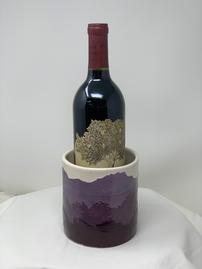 Layered shades of evening purple ceramic wine cooler 202//269