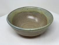 Light brown, yellow and blue speckled ceramic bowl 202//152