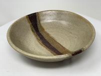 Taupe with dark and light chocolate accent ceramic bowl 202//152