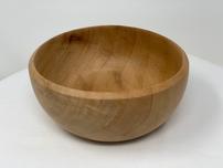 Sycamore wide grain wooden bowl with dark knot holes 202//152