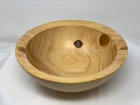 Blonde wooden bowl with ripple effect 202//152
