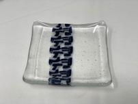 Glass plate with bicycle tire tread design 202//152