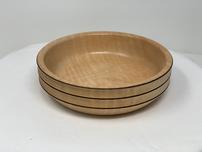 Light wooden bowl with black rings 202//152