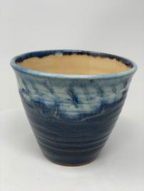 Distinctive white to blue ceramic pot 202//269